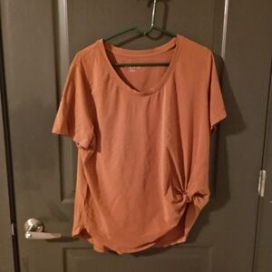 Ava & Viv Terracotta Short Sleeve Top